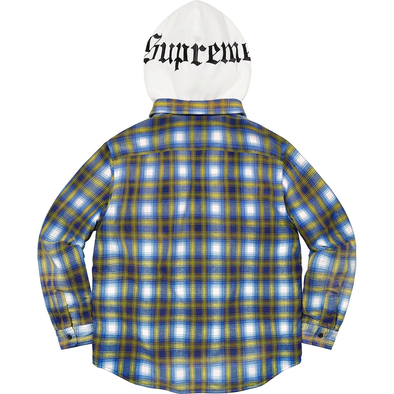 Hooded Flannel Zip Up Shirt view 5